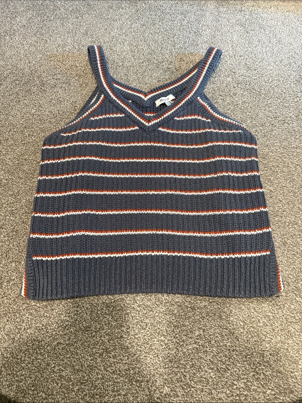 Madewell Striped Knit Tank Top, Medium